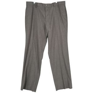 VAN HEUSEN Grey Patterned Weave Subtle Dress Trousers Mens 36 X 29